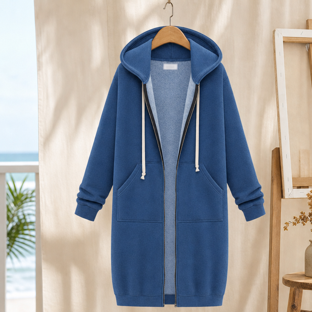 Ilaria-Jade Hooded Hoodie - Blue
