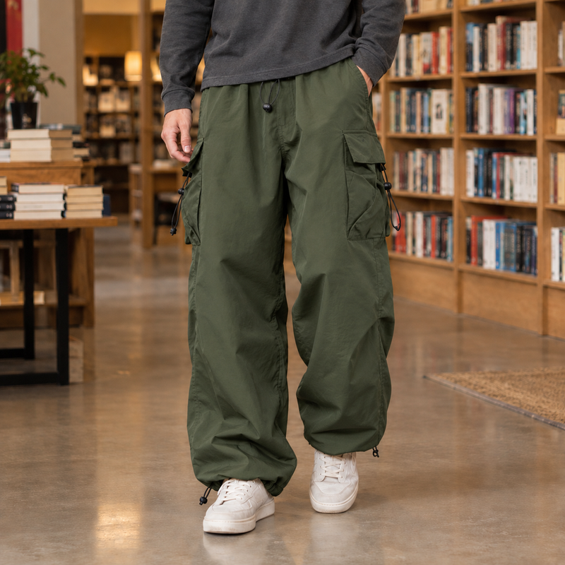 Wyatt Relaxed Cargo Pants - Army Green