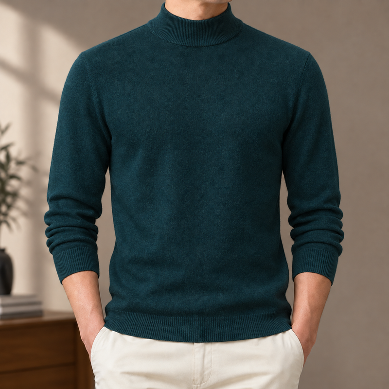 Florian Mock Neck Sweater - Green