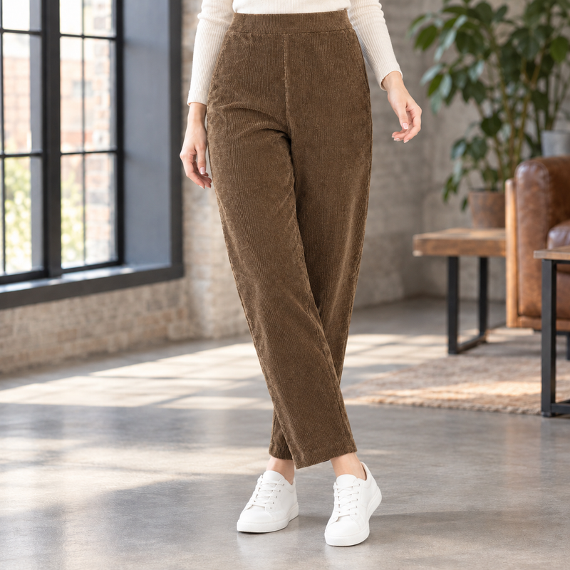 Christabel-Louise Tapered Pants - Brown Cashmere