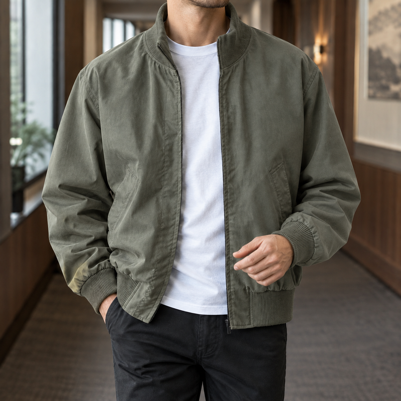 Hudson Aviator Jacket - Military Green