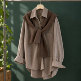 Mackenzie Layered Shirt - Coffee