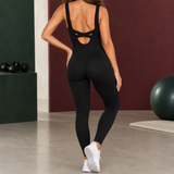 Cordelia-Eve Scoop Neck Jumpsuit - Black