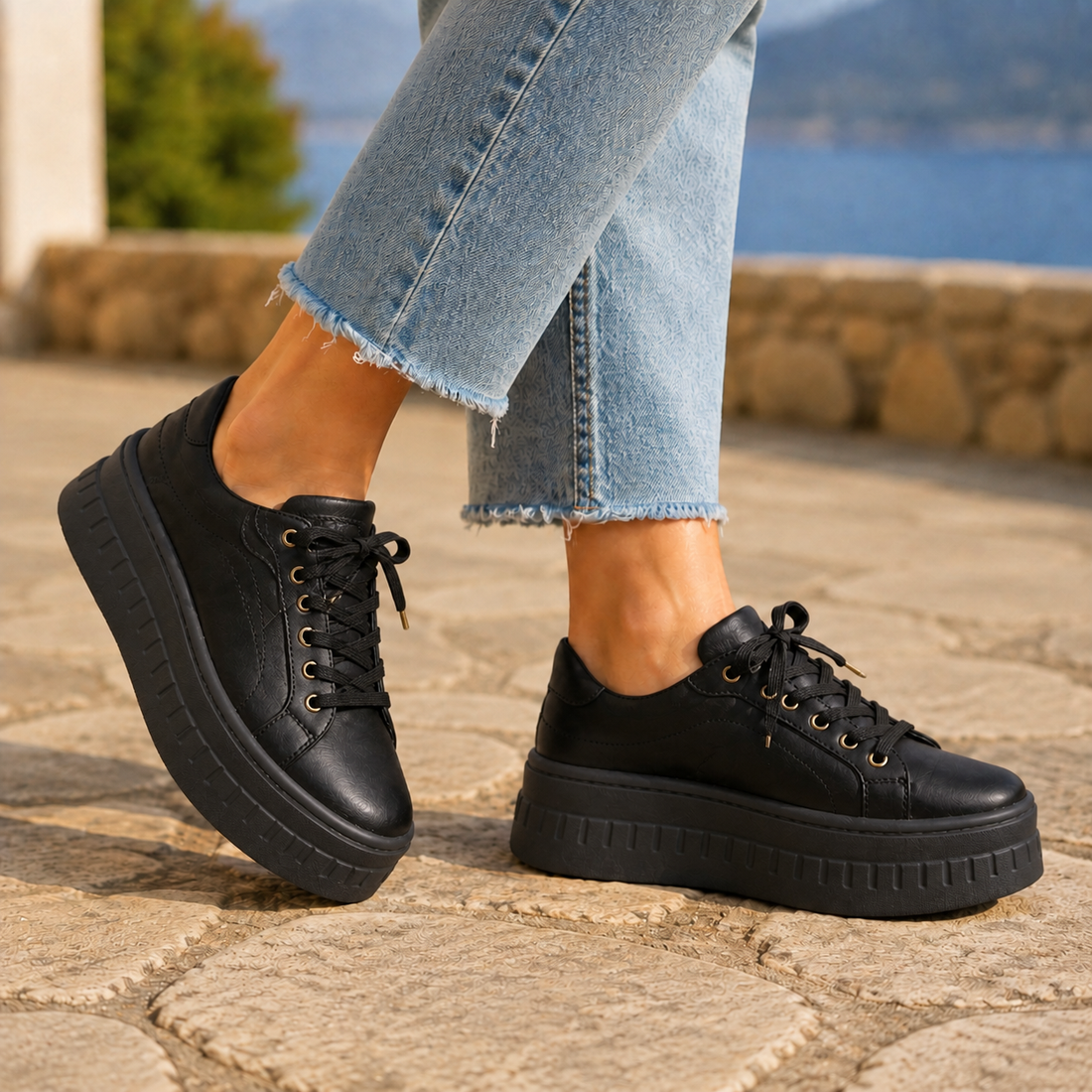 Brindisi Orthopedic Sneakers - Black