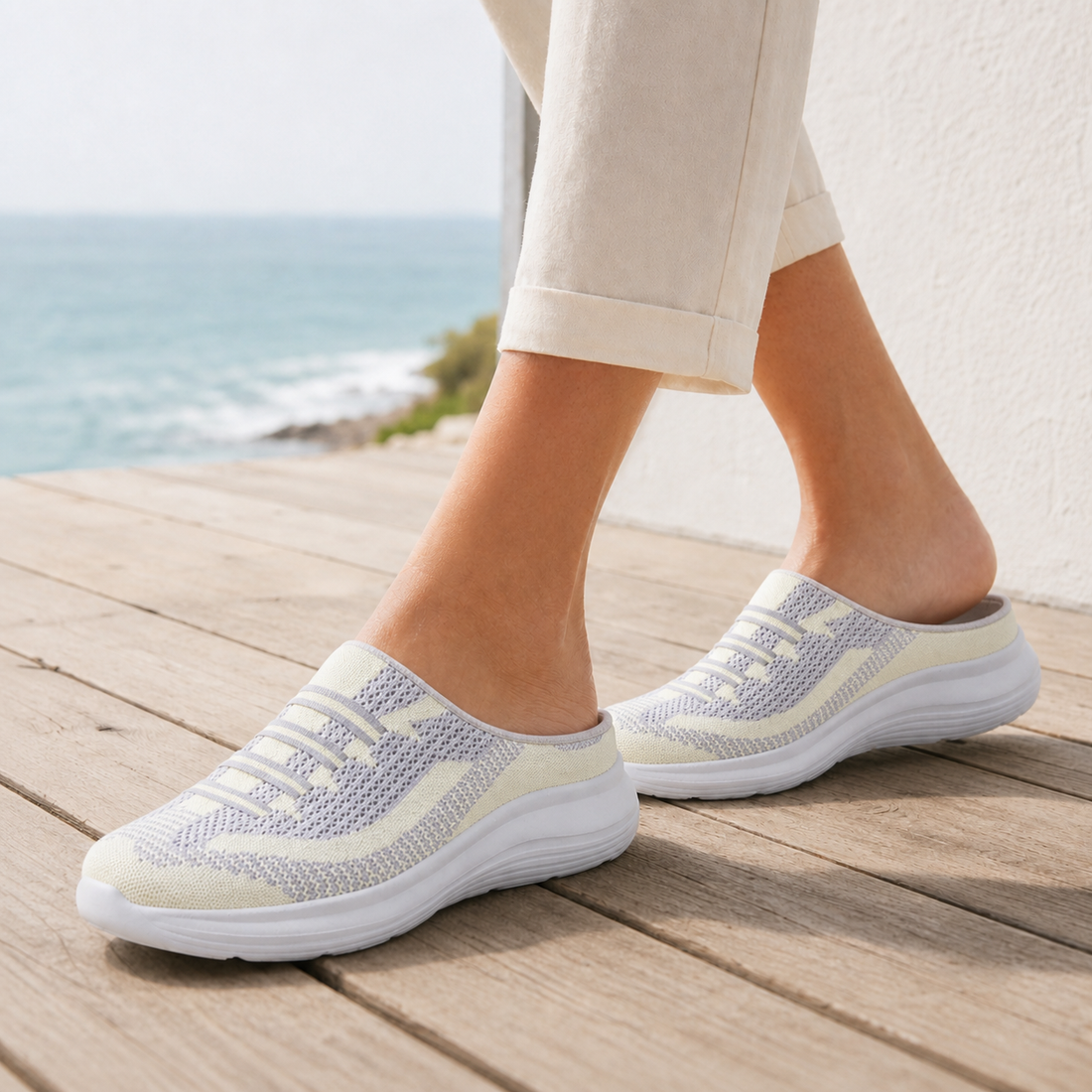 Bruni Slip-On Sneakers - Beige