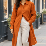 Idalia-Rose Longline Shirt - Orange