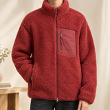 Knox Textured Zip Jacket - Red