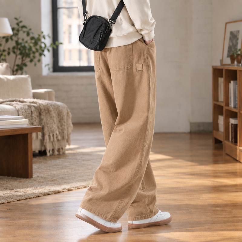 Florian Wide Leg Pants - Khaki