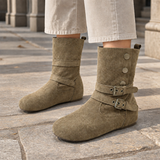 Loredan Buckle Boots - Khaki