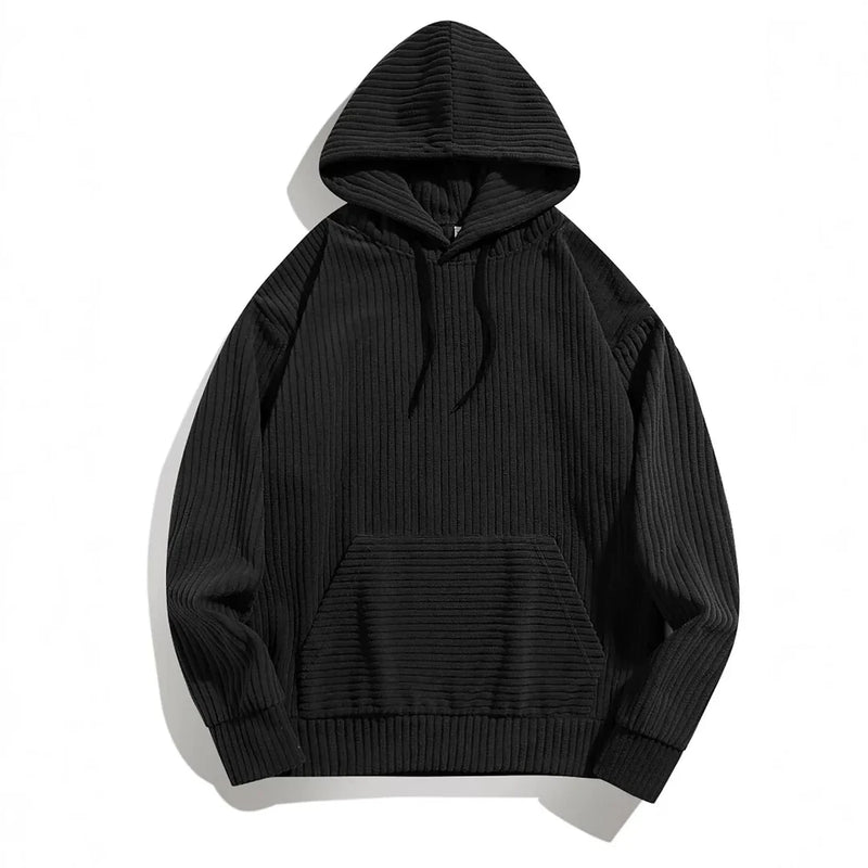 Belgarvia Corduroy Hoodie - Black