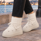 Badoer-Garda Platform Snow Boots - Off White