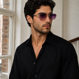 Orson Rimless Sunglasses - Pink