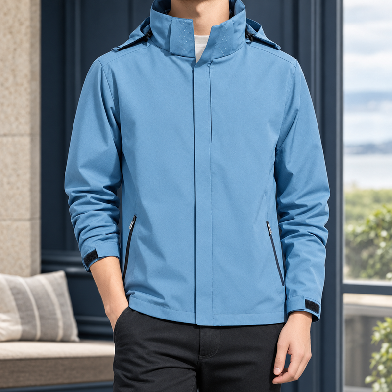 Dario Hooded Jacket - Haze Blue