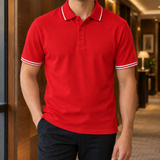 Knox Tipped Polo - Red