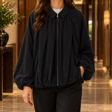 Dorothea-Sage Balloon Jacket - Black