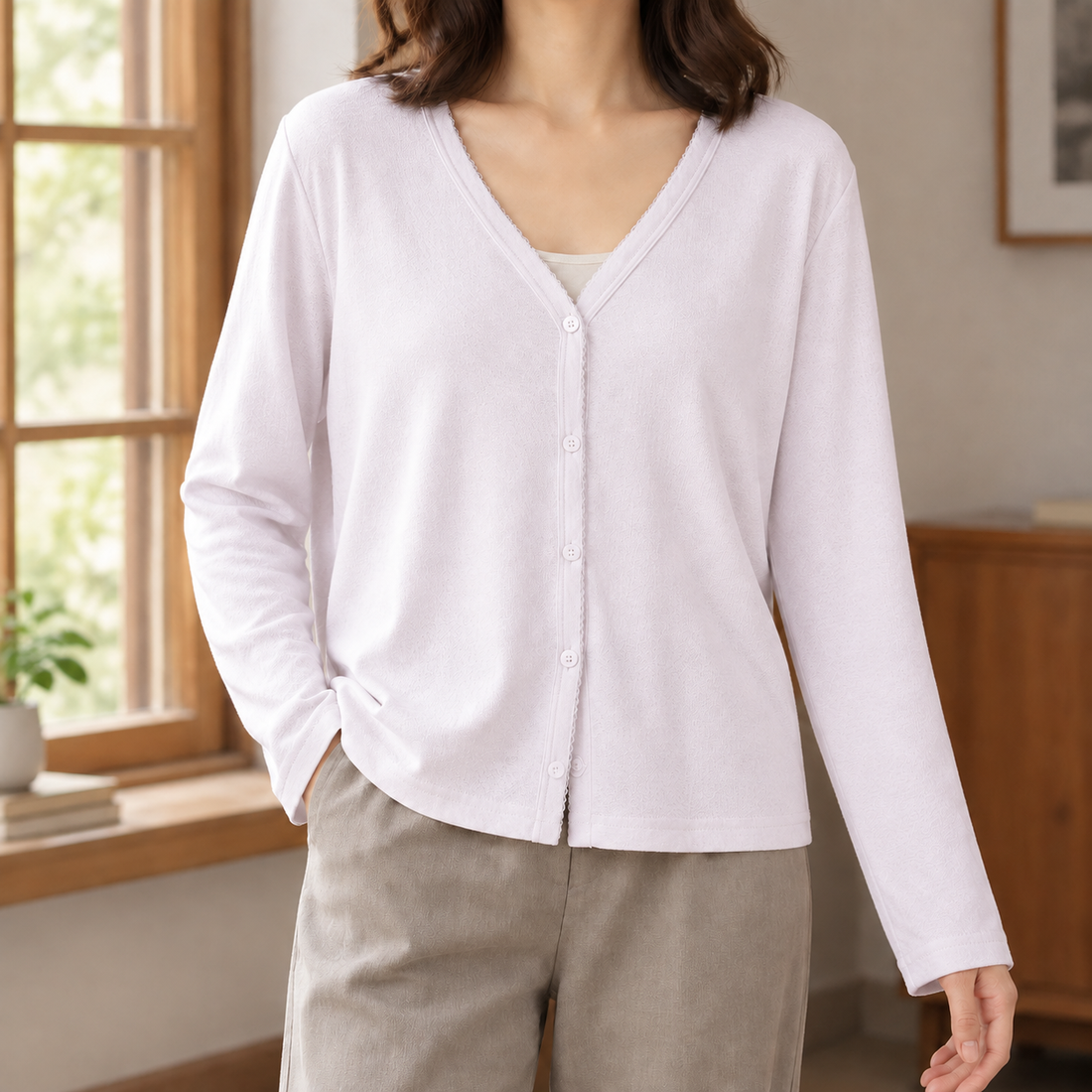 Hyacinth Button Front Jacket - Soft Mist Purple