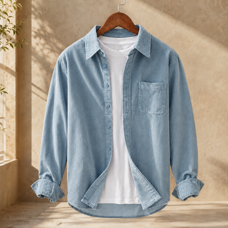Carter Corduroy Shirt - Light Blue