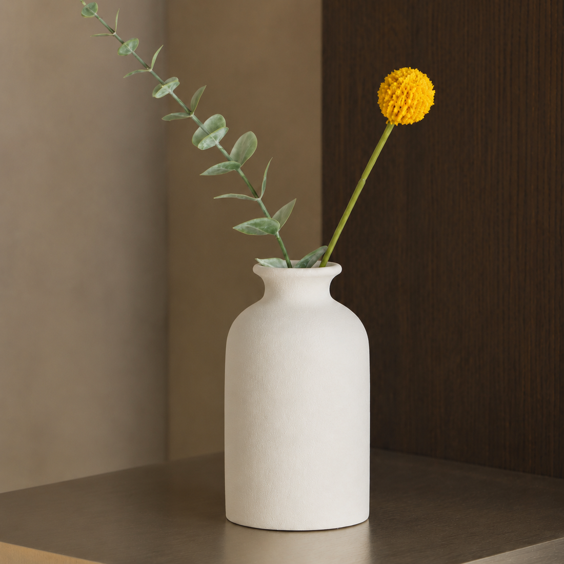 Fernbank Sculptural Porcelain Vase - Matte White