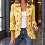Marina-Louise Gingham Jacket - Yellow