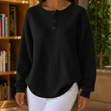 Annabel-Louise Waffle Sweater - Black