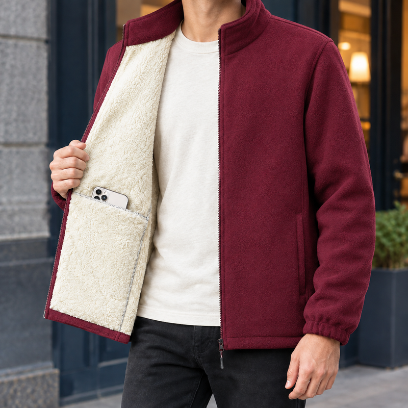Conrad Fleece Jacket - Bordeaux