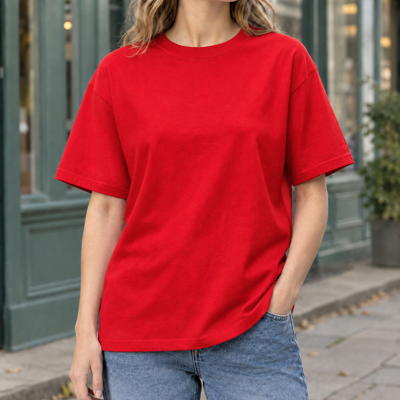 Nadine Relaxed T-Shirt - Red
