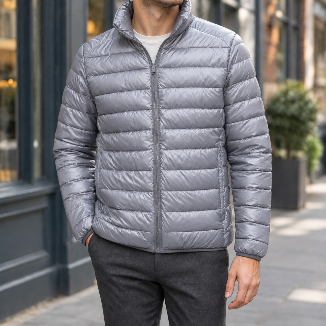 Oliver Quilted Jacket - Gray