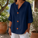 Penelope-Sage Relaxed Blouse - Blue