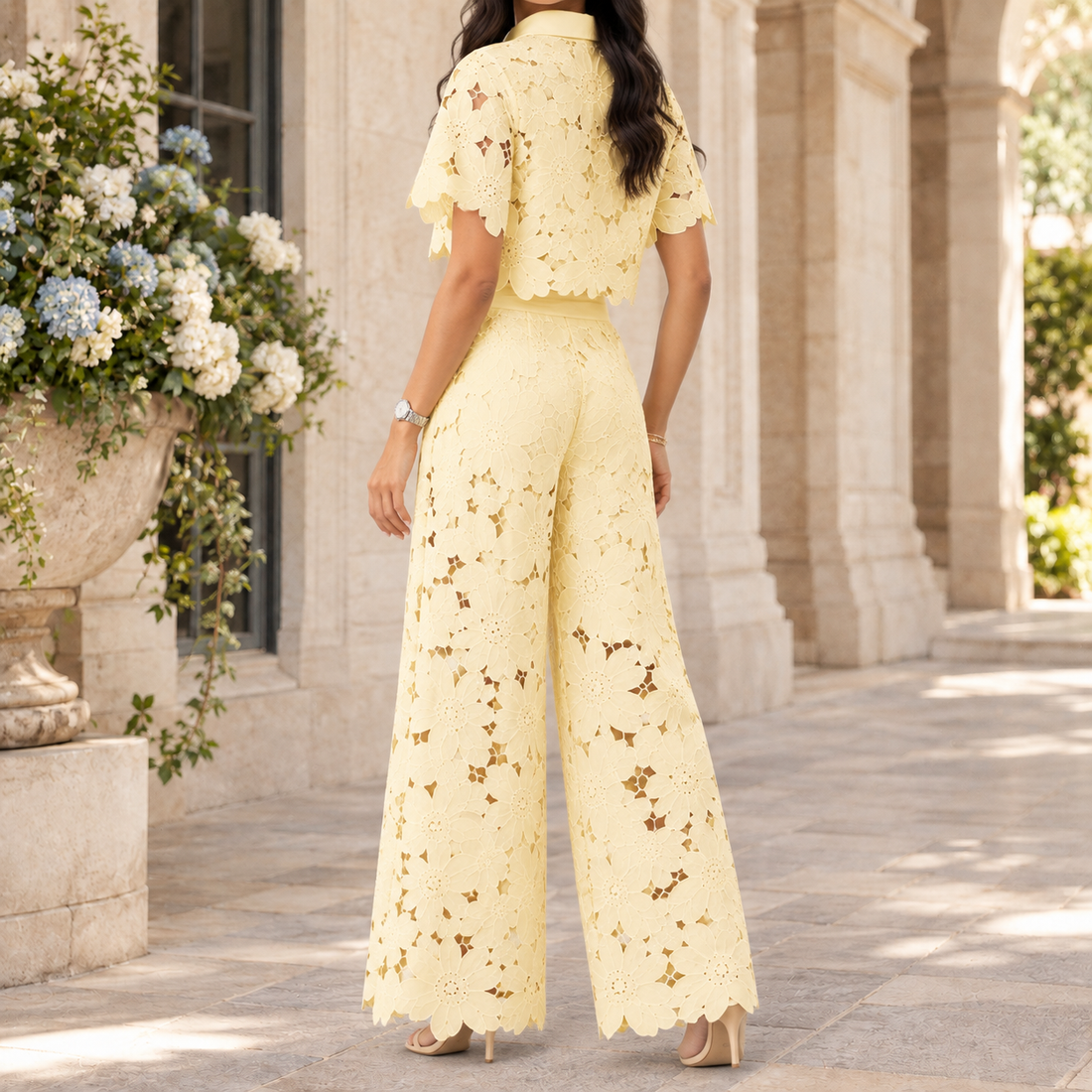 Fenna-June Wide-Leg Set - Yellow