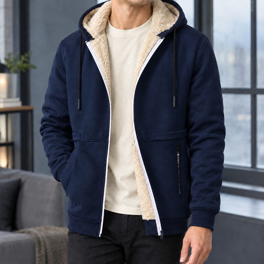 Valentin Hooded Hoodie - Navy Blue