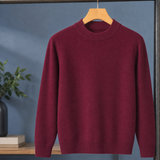 Valentin Mock Neck Sweater - Wine Red