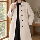Ameline-Elise Wool Coat - Apricot