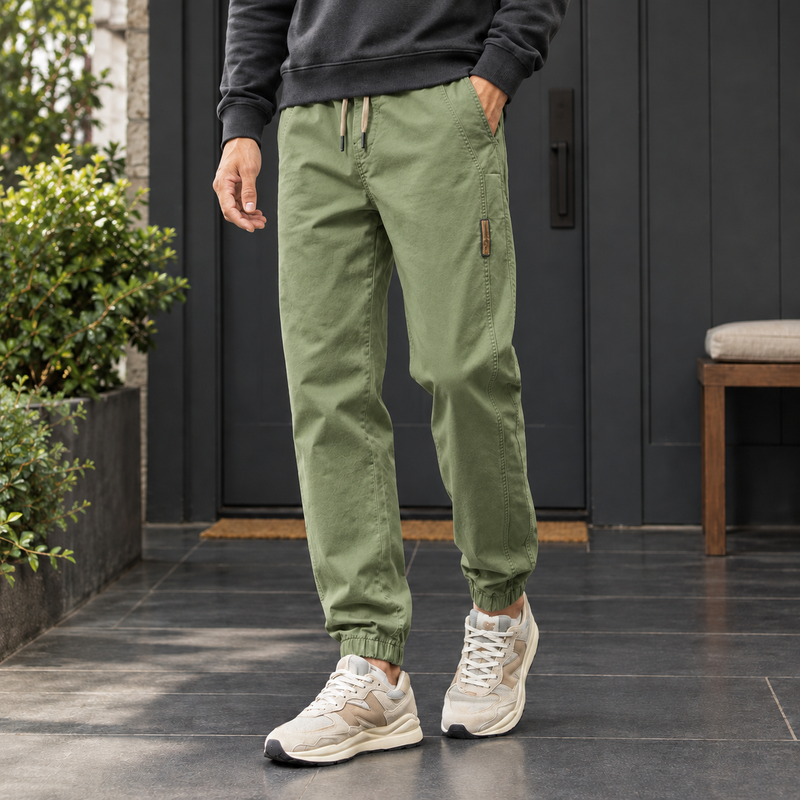 Austin Relaxed Pants - Military Green