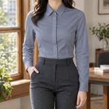 Berenice Tailored Shirt - Gray (long sleeve)