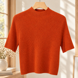 Quinn Mock Neck Top - Orange