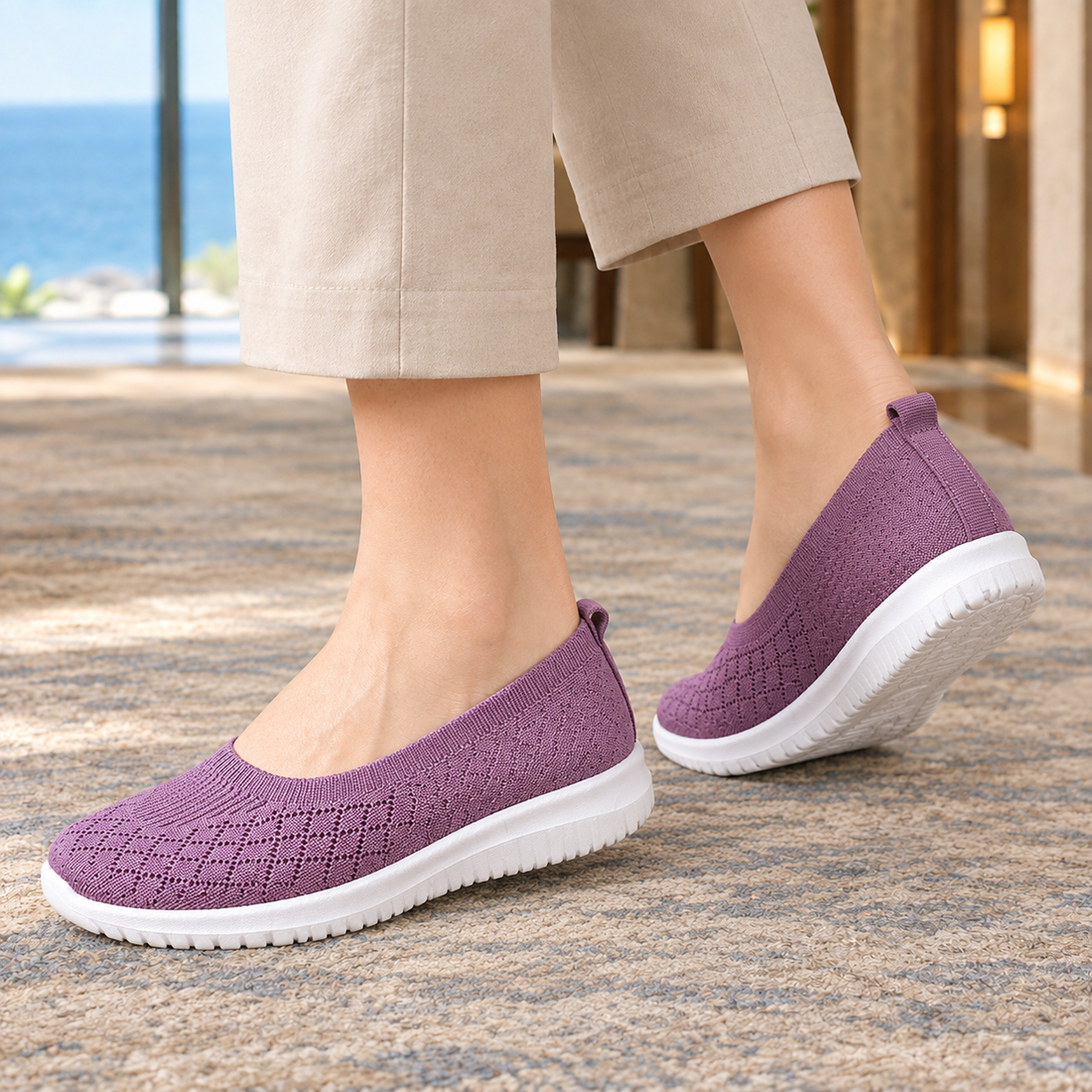 Assisi Slip-On Sneakers - Purple