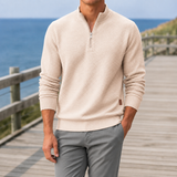 Stefan Mock Neck Sweater - Beige