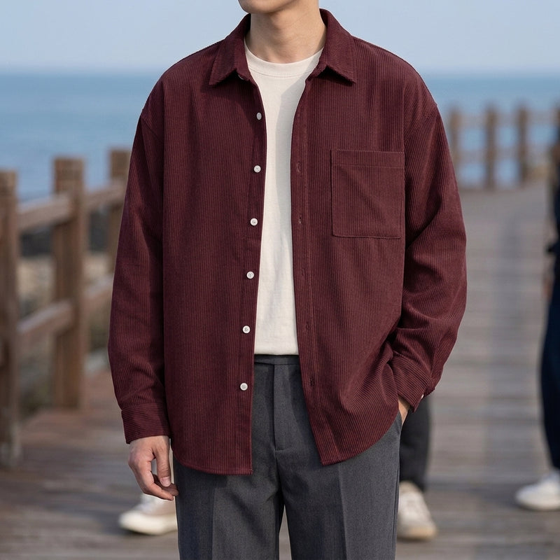 Mason Corduroy Shirt - Burgundy
