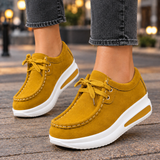 Marostica-Milano Suede Wedge Shoes - Yellow