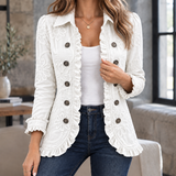 Sharon-Marie Ruffle Overshirt - Ivory Floral