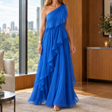 Thalia-Faye One-Shoulder Dress - Blue