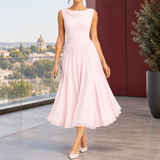 Calla-Grace Draped Midi Dress - Pink