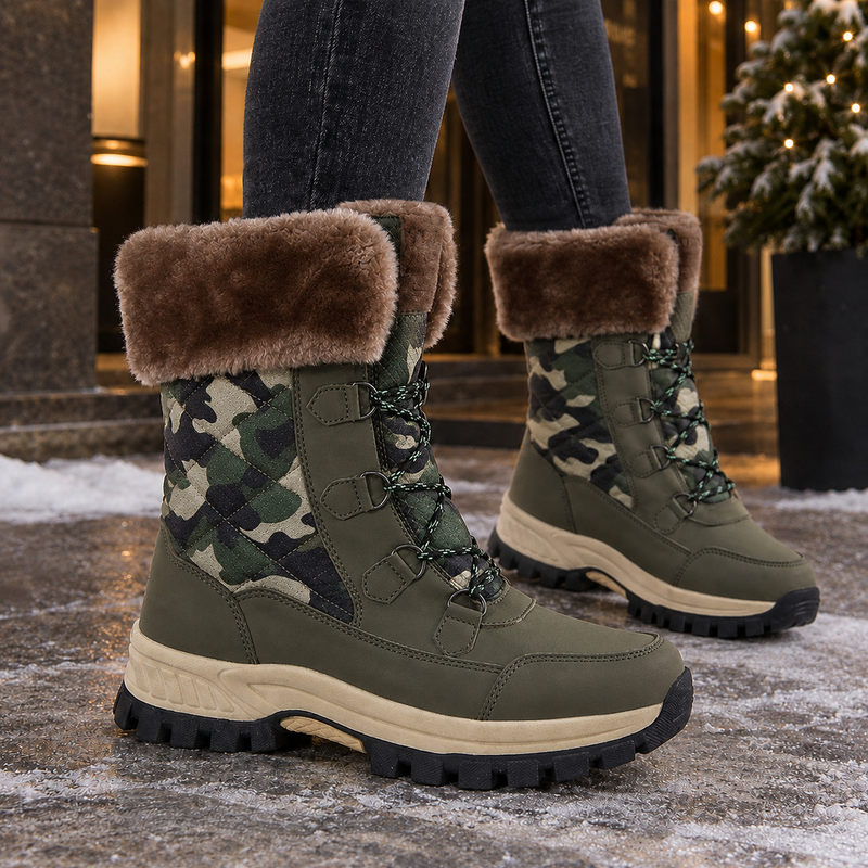 Nervesa-Lucca Fleece-Lined Boots - Camouflage