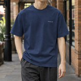 Audric Relaxed T-Shirt - Navy Blue (plain)