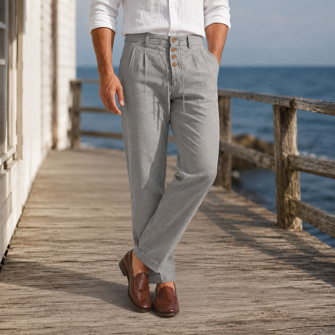 Blake Relaxed Pants - Gray