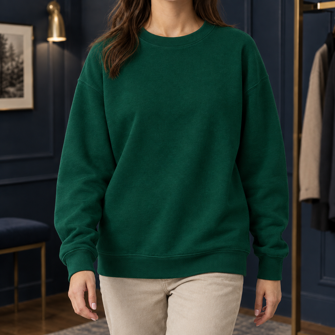 Candela Crewneck Sweater - Dark Green