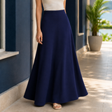 Maxine-Belle A-Line Skirt - Navy Blue