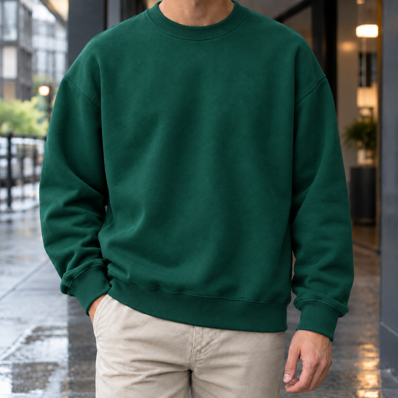 Nico Relaxed Sweatshirt - Dark Green