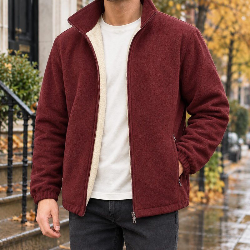 Florian Cashmere Jacket - Wine Red