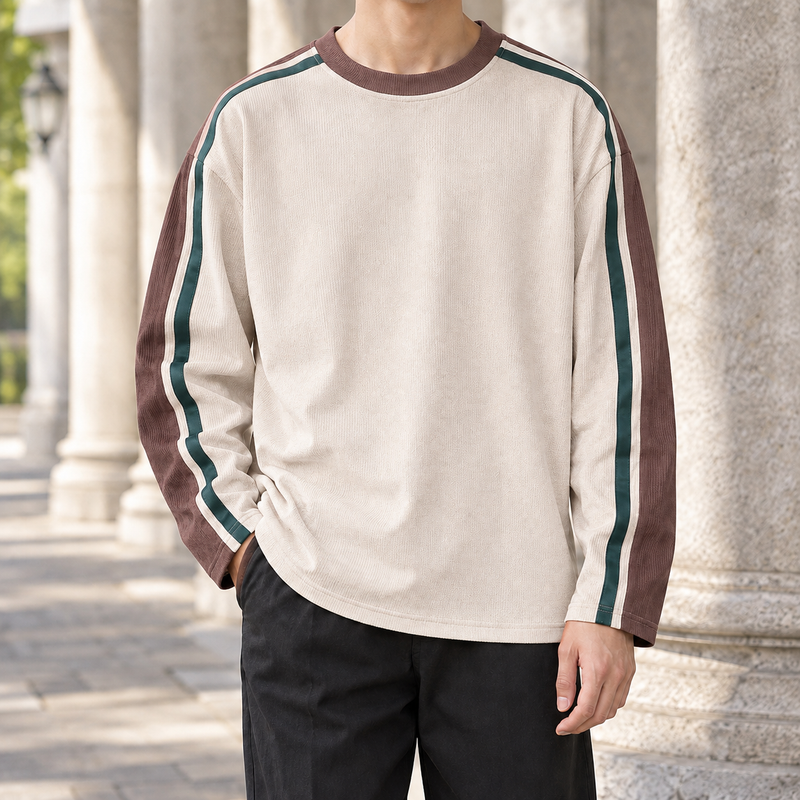 Carter Colorblock Top - Khaki